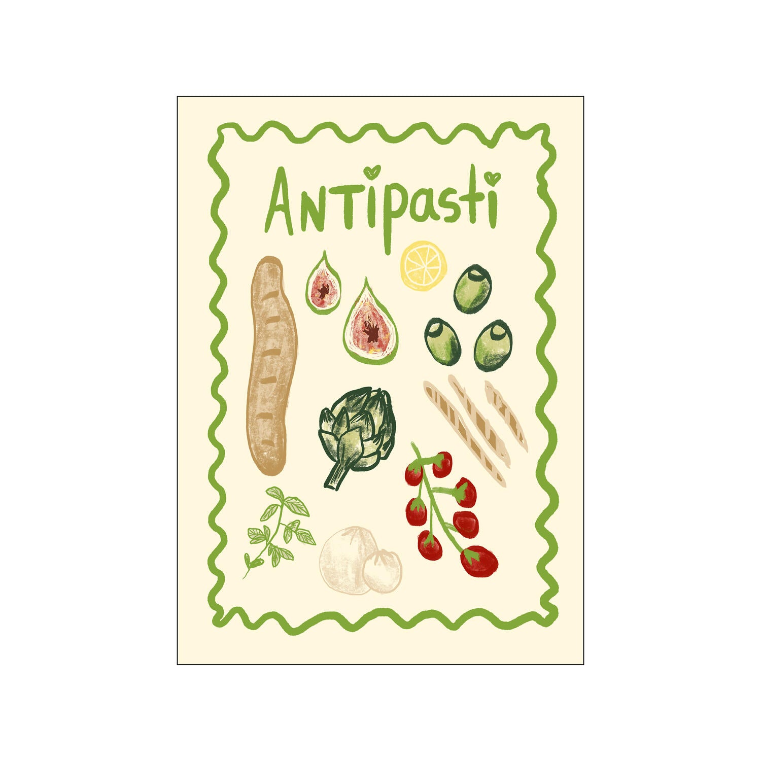 Antipasti plakat - 50 x 70 cm